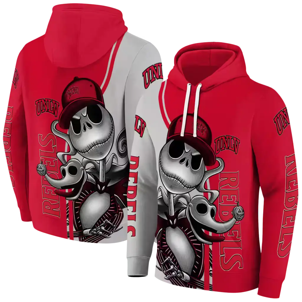 unlv rebels jack skellington red hoodie fashion forward unlv rebels jack skellington red hoodie fashion forward