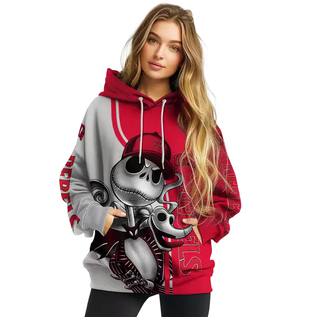 unlv rebels jack skellington red hoodie high quality unlv rebels jack skellington red hoodie high quality