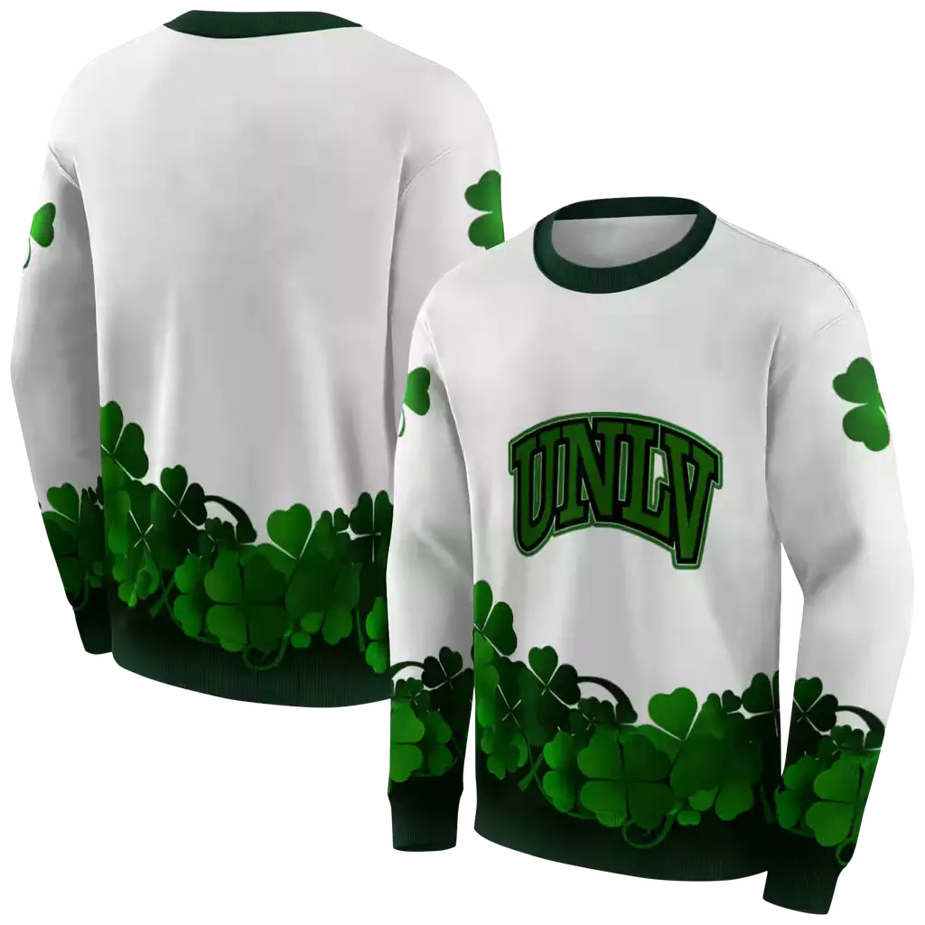 unlv rebels lucky motif white green hoodie premium grade unlv rebels lucky motif white green hoodie premium grade