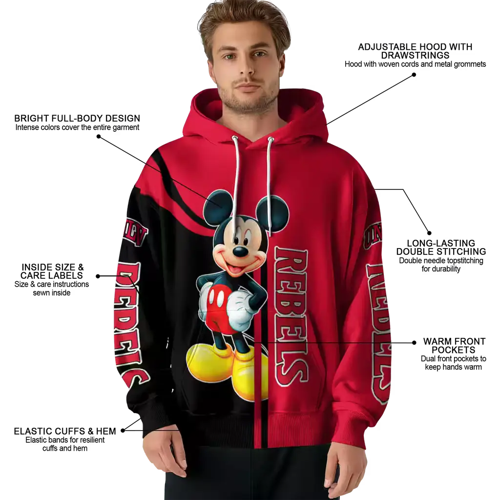 unlv rebels mickey mouse red black hoodie latest model unlv rebels mickey mouse red black hoodie latest model