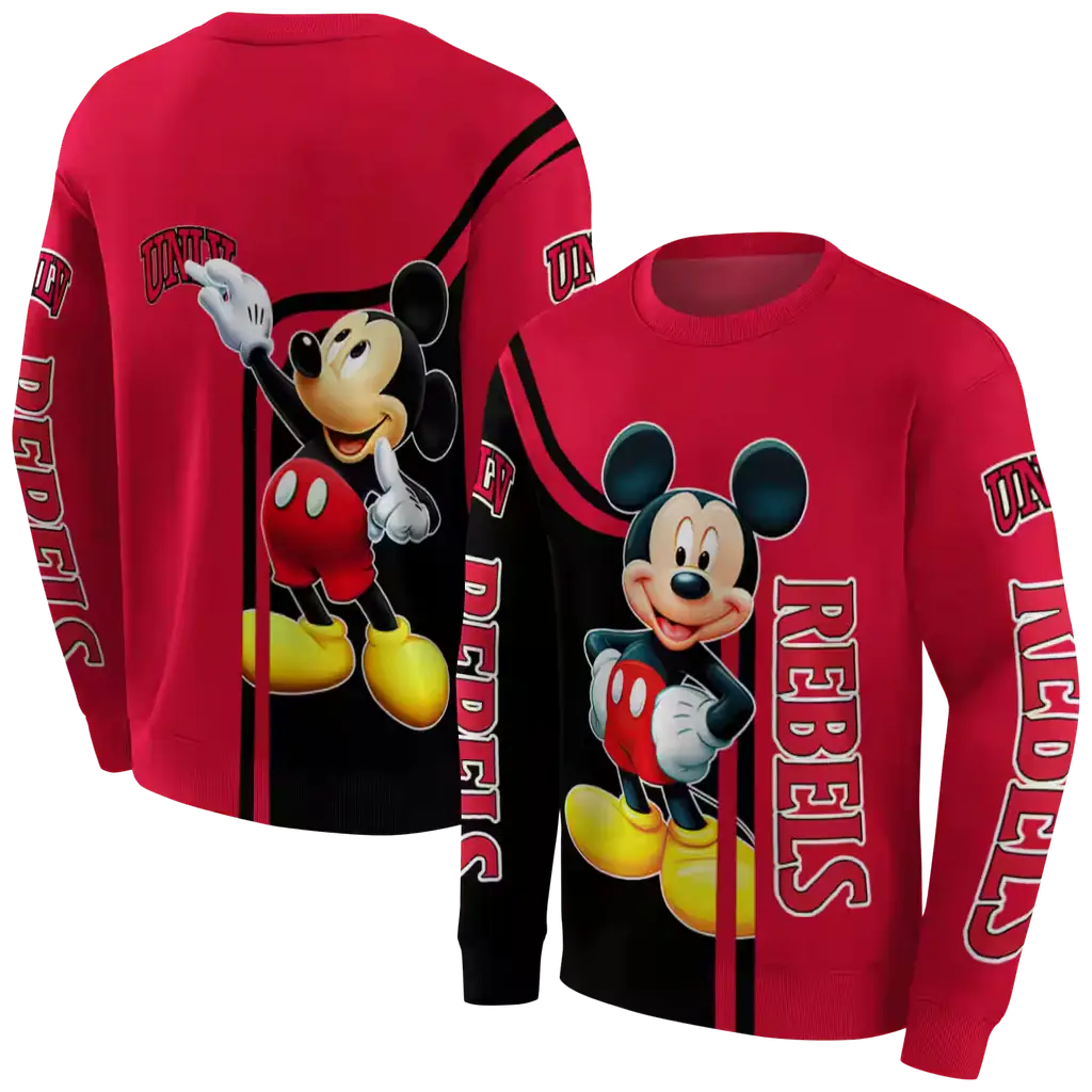 unlv rebels mickey mouse red black hoodie premium grade unlv rebels mickey mouse red black hoodie premium grade