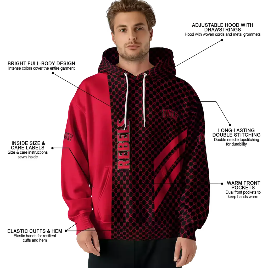 unlv rebels monogram pattern red hoodie latest model unlv rebels monogram pattern red hoodie latest model