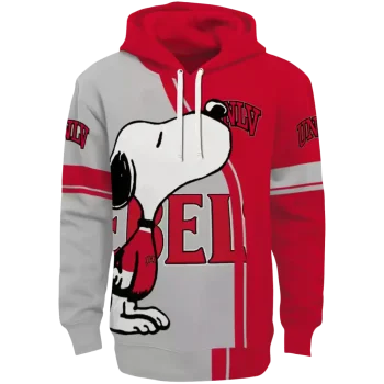unlv rebels playful snoopy red hoodie best selling