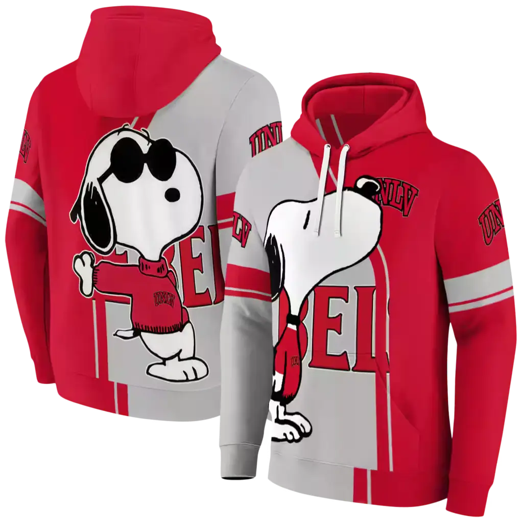 unlv rebels playful snoopy red hoodie fashion forward unlv rebels playful snoopy red hoodie fashion forward