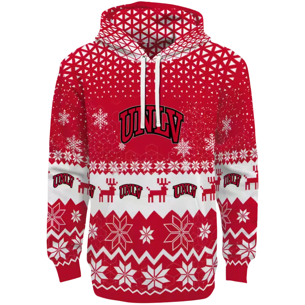 unlv rebels reindeer motif red hoodie best selling unlv rebels reindeer motif red hoodie best selling