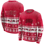 unlv rebels reindeer motif red hoodie best selling