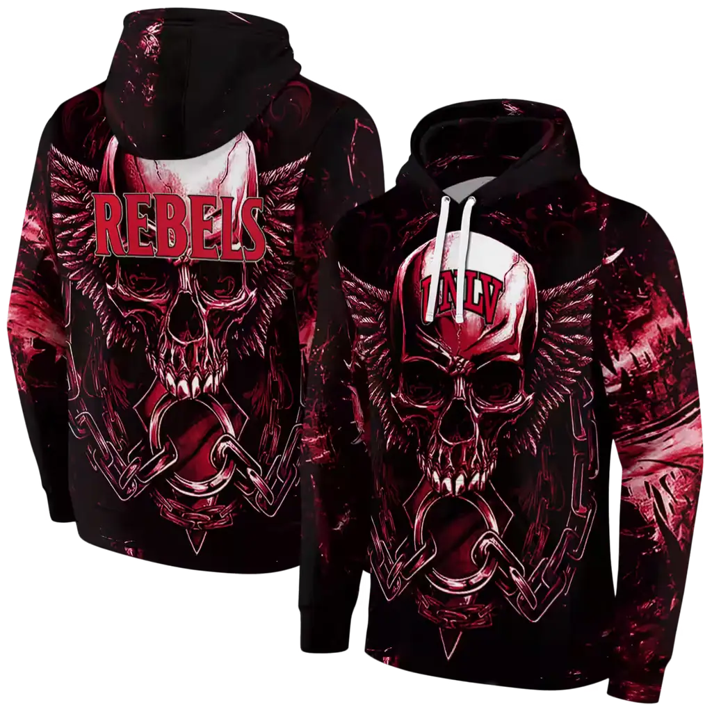 unlv rebels skull artwork red black hoodie fashion forward unlv rebels skull artwork red black hoodie fashion forward