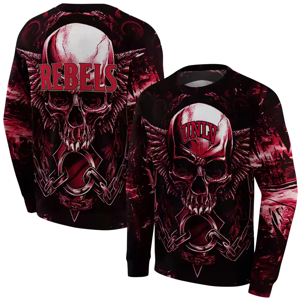 unlv rebels skull artwork red black hoodie premium grade unlv rebels skull artwork red black hoodie premium grade