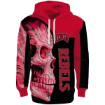 unlv rebels skull motif red black hoodie best selling