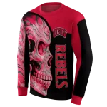 unlv rebels skull motif red black hoodie best selling