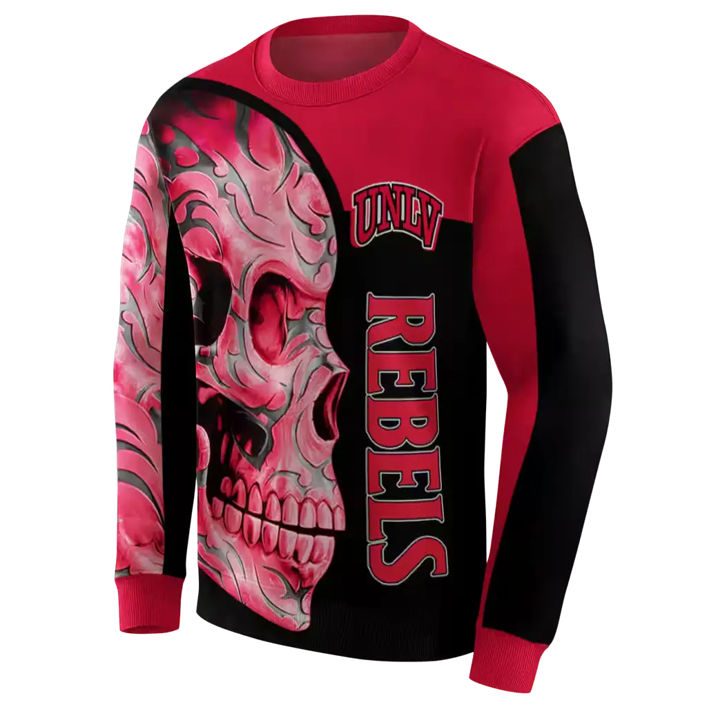 unlv rebels skull motif red black hoodie new arrival unlv rebels skull motif red black hoodie new arrival