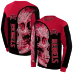unlv rebels skull motif red black hoodie best selling