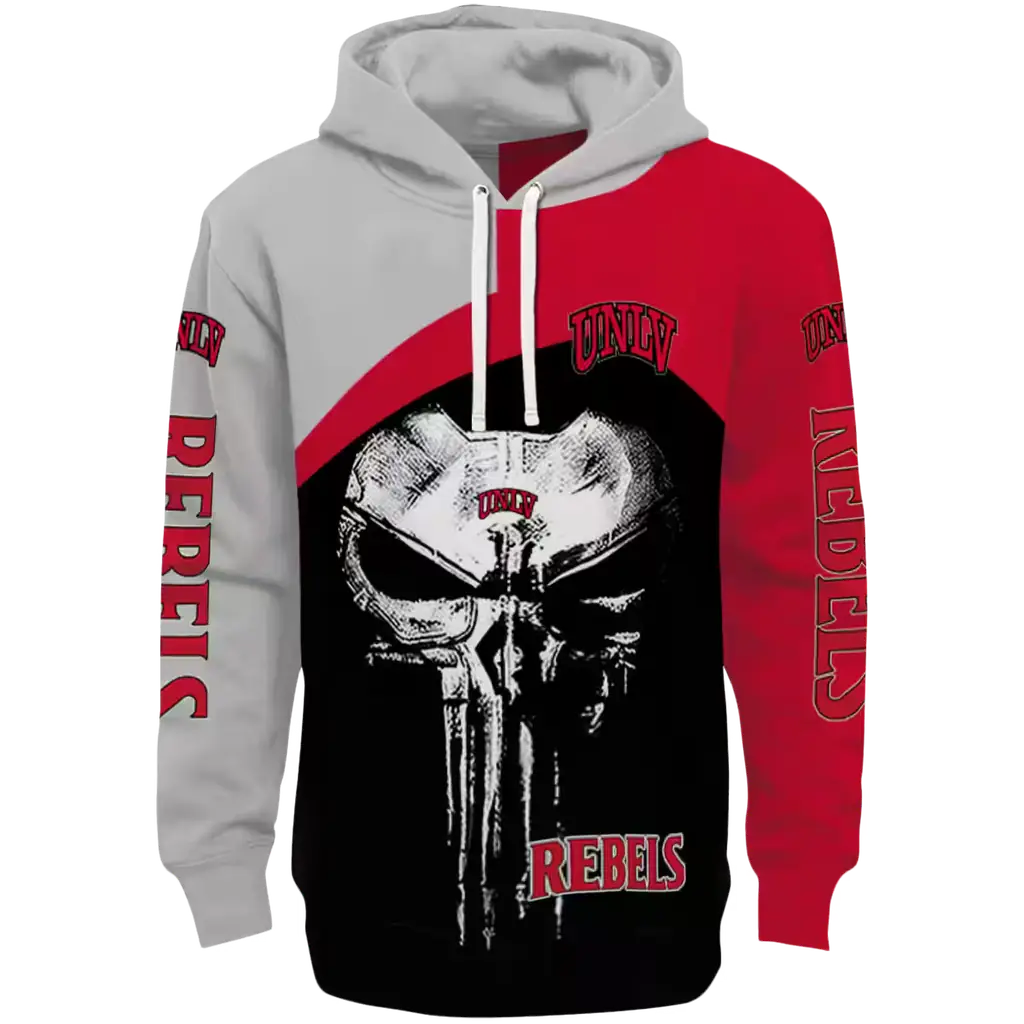 unlv rebels skull punisher gray black hoodie best selling unlv rebels skull punisher gray black hoodie best selling