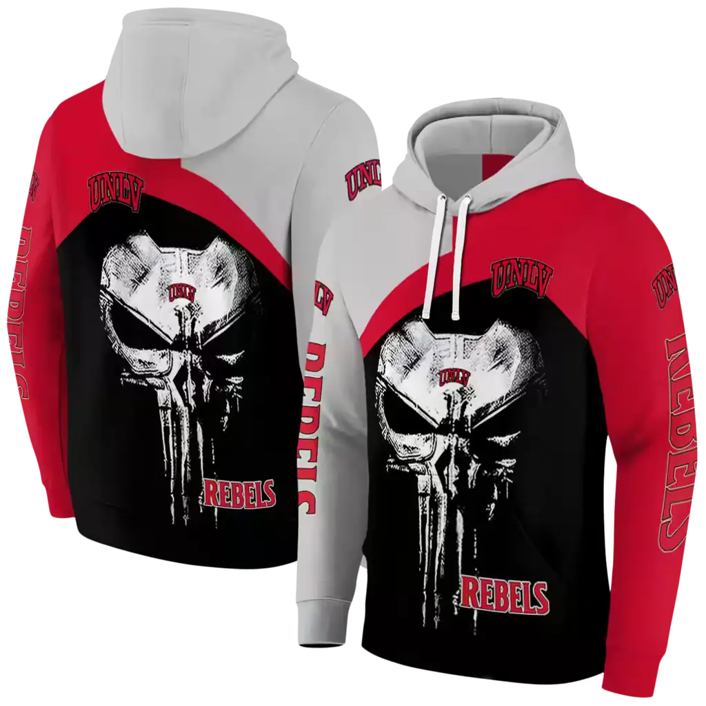 unlv rebels skull punisher gray black hoodie fashion forward unlv rebels skull punisher gray black hoodie fashion forward