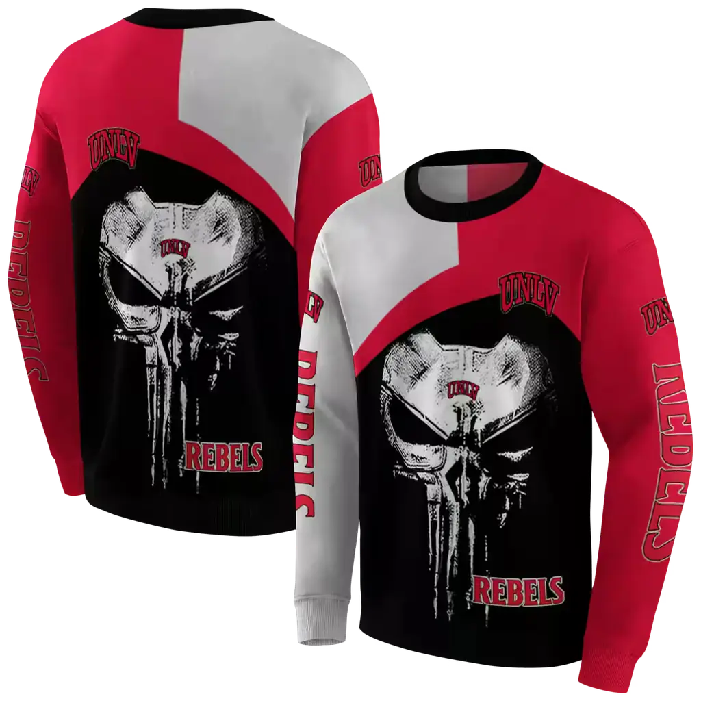 unlv rebels skull punisher gray black hoodie premium grade unlv rebels skull punisher gray black hoodie premium grade