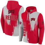 unlv rebels splatter effect red hoodie best selling