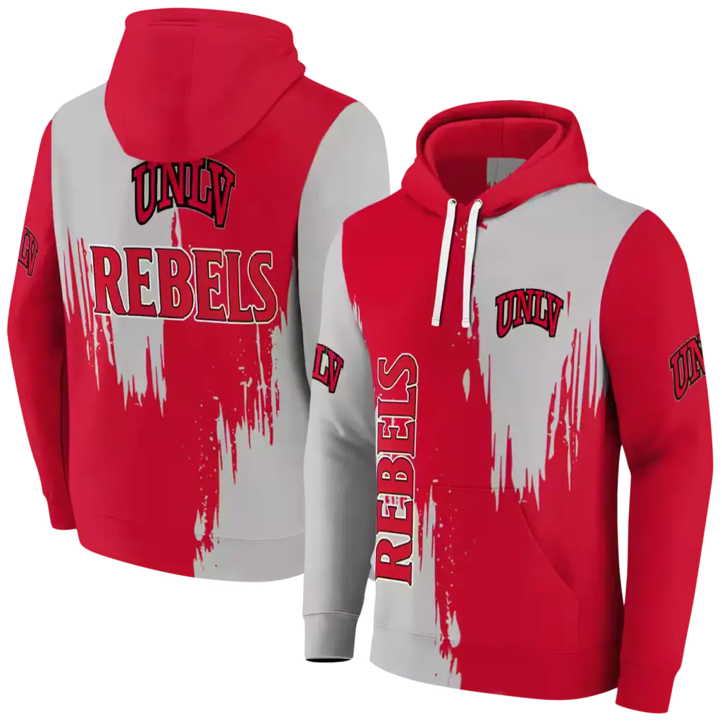 unlv rebels splatter effect red hoodie fashion forward unlv rebels splatter effect red hoodie fashion forward