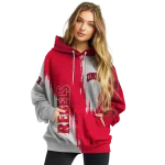 unlv rebels splatter effect red hoodie best selling