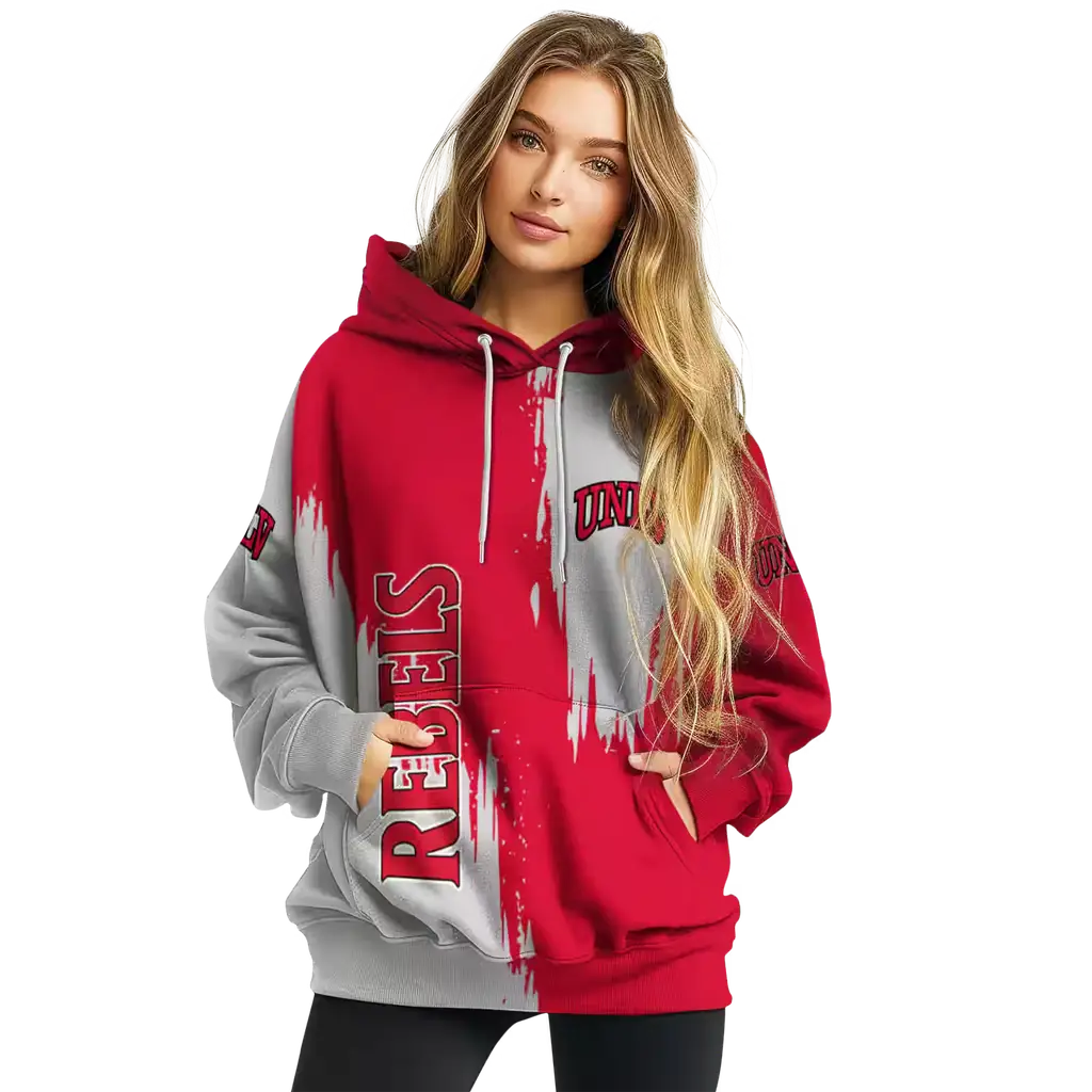 unlv rebels splatter effect red hoodie high quality unlv rebels splatter effect red hoodie high quality