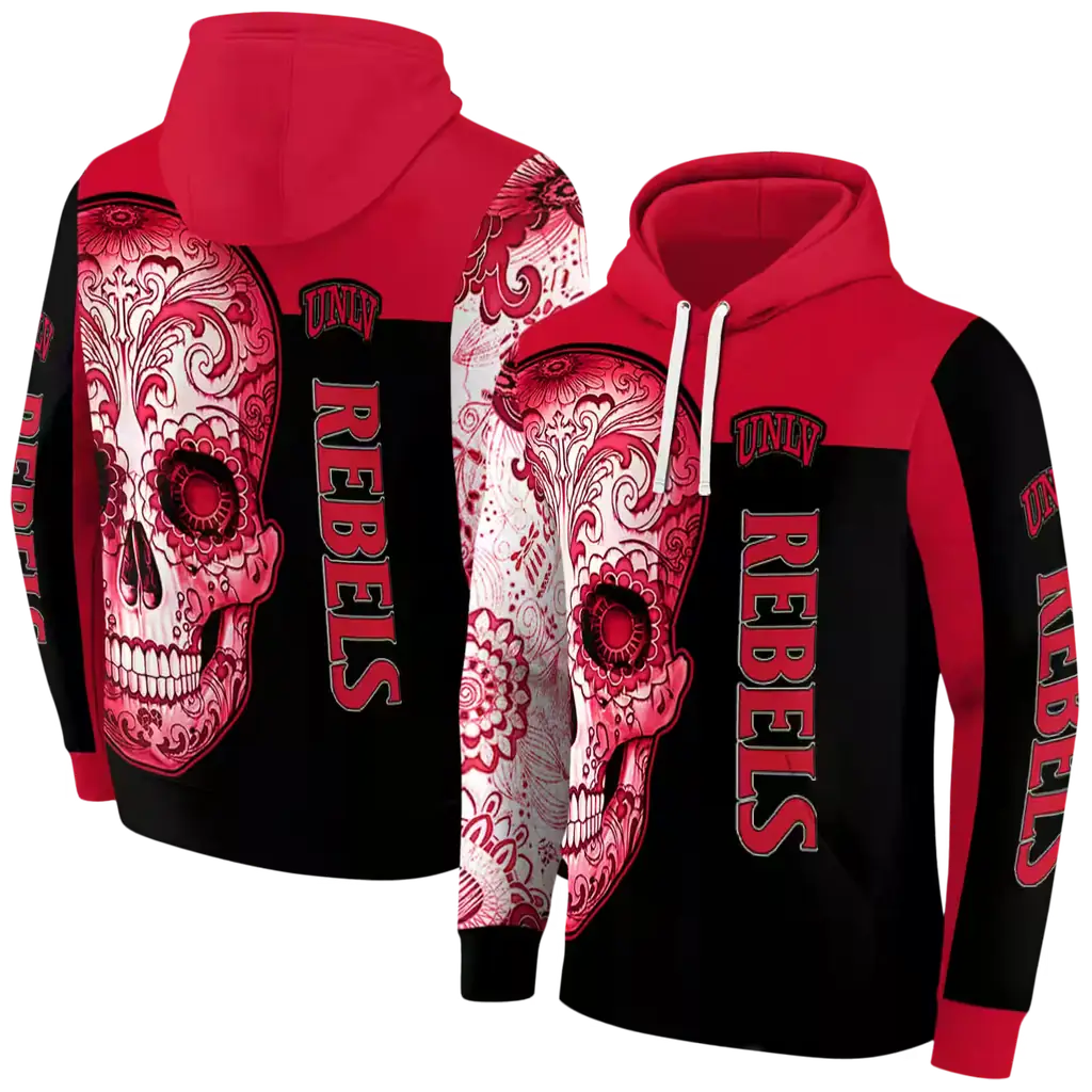 unlv rebels sugar skull red black hoodie fashion forward unlv rebels sugar skull red black hoodie fashion forward