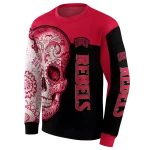 unlv rebels sugar skull red black hoodie best selling