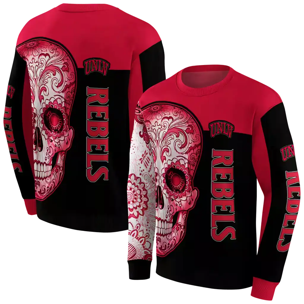 unlv rebels sugar skull red black hoodie premium grade unlv rebels sugar skull red black hoodie premium grade