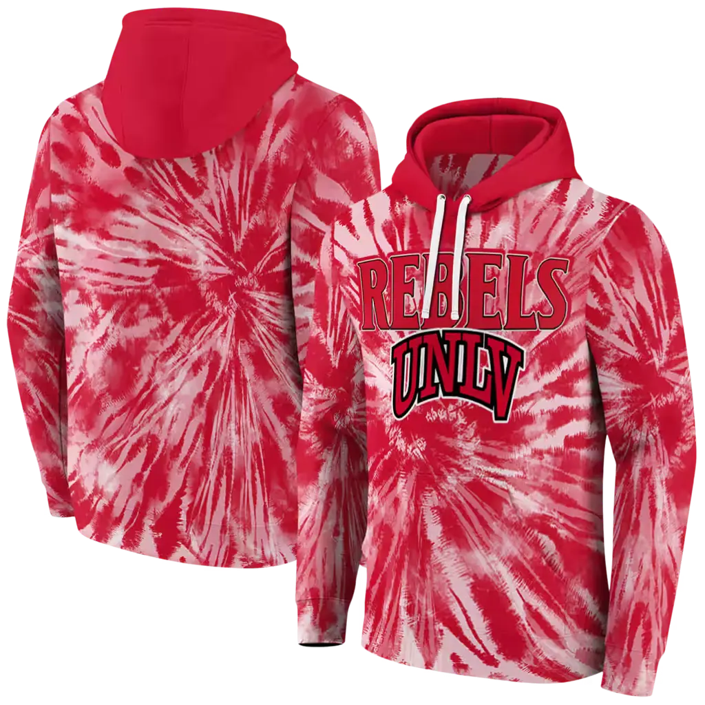 unlv rebels tie dye pattern red hoodie fashion forward unlv rebels tie dye pattern red hoodie fashion forward