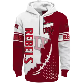 unlv rebels triangular pattern red white hoodie best selling