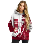 unlv rebels triangular pattern red white hoodie best selling