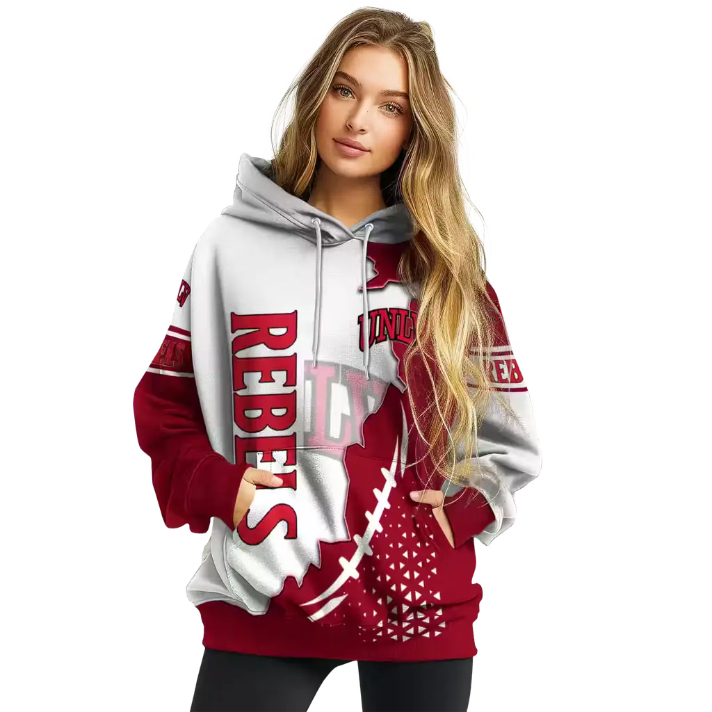 unlv rebels triangular pattern red white hoodie high quality unlv rebels triangular pattern red white hoodie high quality