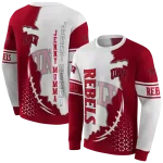 unlv rebels triangular pattern red white hoodie best selling