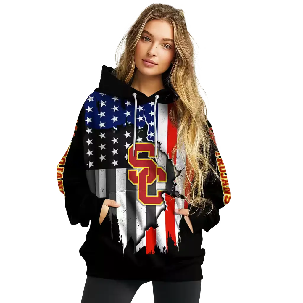 usc trojans american pride black hoodie high quality usc trojans american pride black hoodie high quality