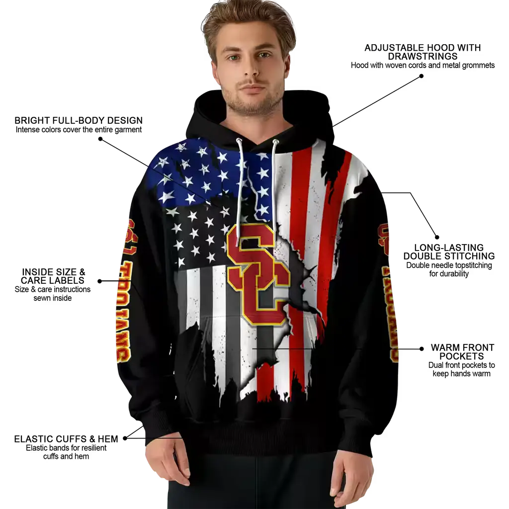 usc trojans american pride black hoodie latest model usc trojans american pride black hoodie latest model