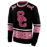 usc trojans awareness ribbon black pink hoodie best selling
