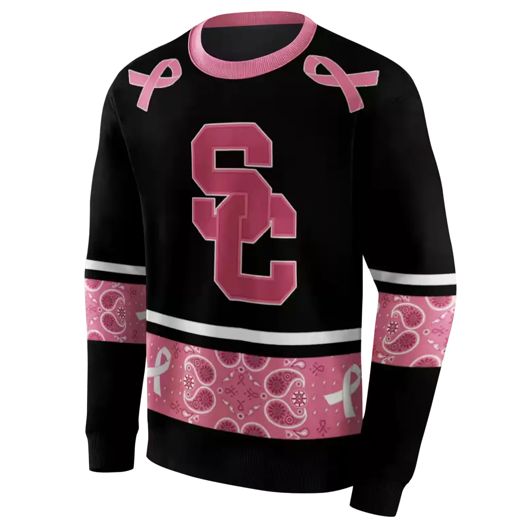 usc trojans awareness ribbon black pink hoodie new arrival usc trojans awareness ribbon black pink hoodie new arrival