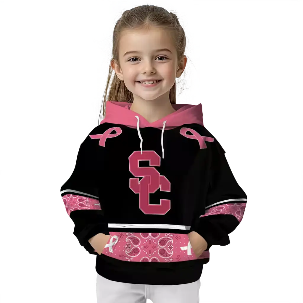 usc trojans awareness ribbon black pink hoodie top rated usc trojans awareness ribbon black pink hoodie top rated