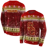 usc trojans christmas trees red hoodie best selling