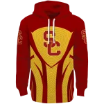 usc trojans concentric lines red black hoodie best selling