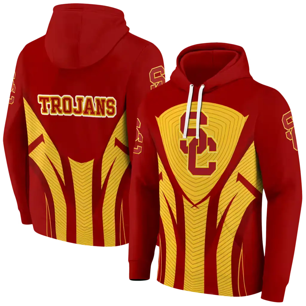 usc trojans concentric lines red black hoodie fashion forward usc trojans concentric lines red black hoodie fashion forward
