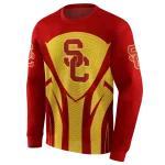 usc trojans concentric lines red black hoodie best selling