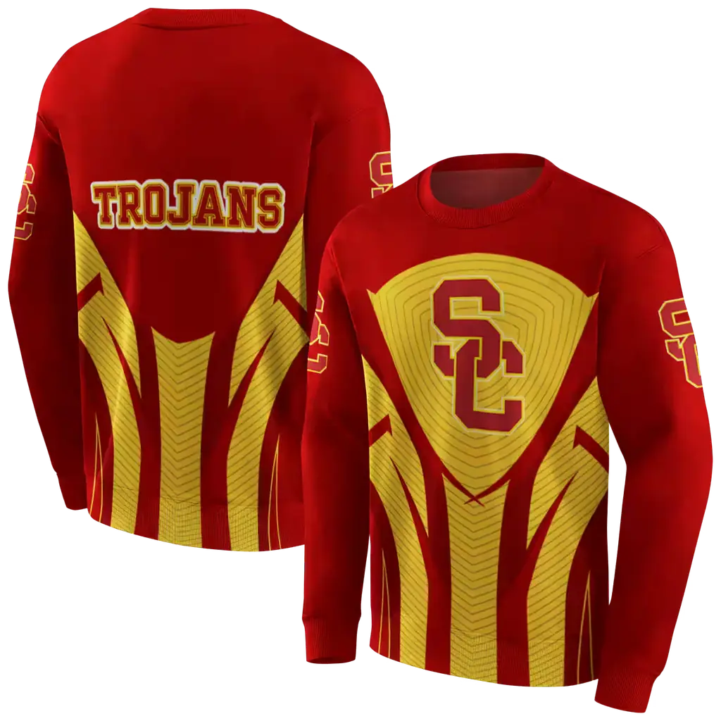 usc trojans concentric lines red black hoodie premium grade usc trojans concentric lines red black hoodie premium grade