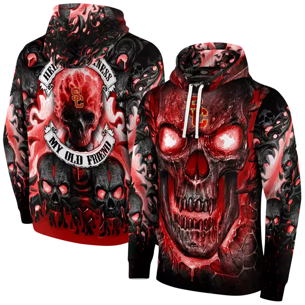 usc trojans demonic skull red black hoodie fashion forward usc trojans demonic skull red black hoodie fashion forward