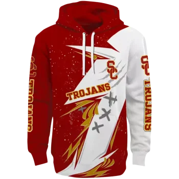 usc trojans dynamic slash red white hoodie best selling