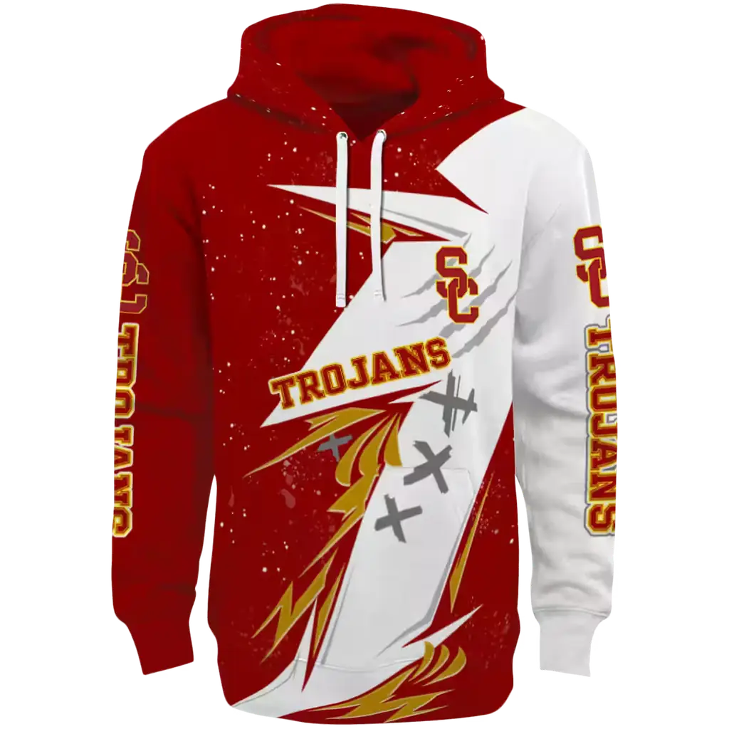 usc trojans dynamic slash red white hoodie best selling usc trojans dynamic slash red white hoodie best selling