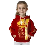 usc trojans football heartbeat red hoodie best selling