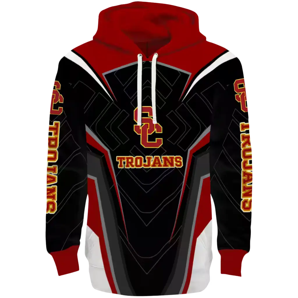 usc trojans futuristic pattern red black hoodie best selling usc trojans futuristic pattern red black hoodie best selling