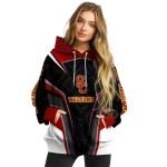 usc trojans futuristic pattern red black hoodie best selling