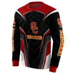 usc trojans futuristic pattern red black hoodie best selling