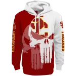 usc trojans graphic punisher red white hoodie best selling