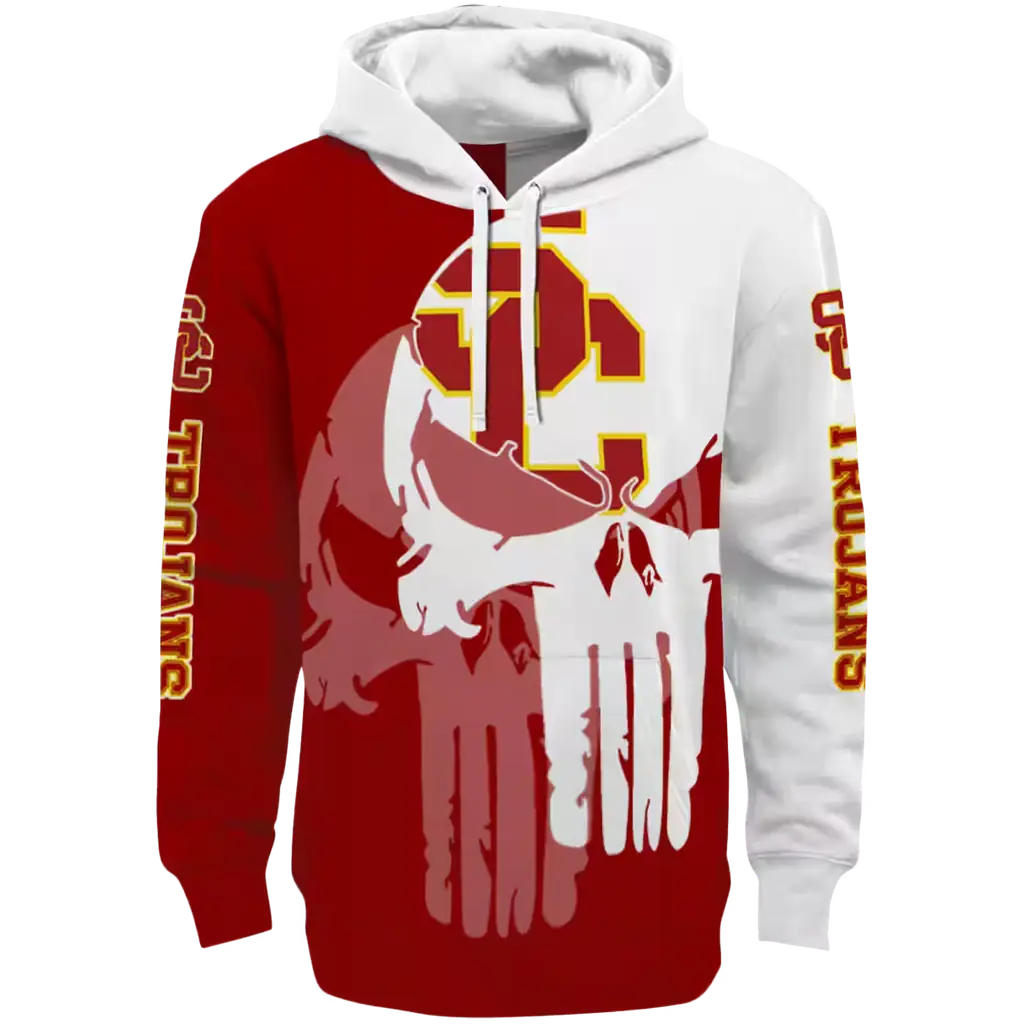 usc trojans graphic punisher red white hoodie best selling usc trojans graphic punisher red white hoodie best selling
